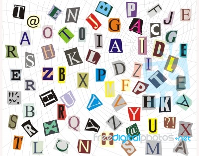 Alphabet On Web Stock Image
