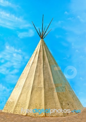 American Indian Wigwam Stock Photo