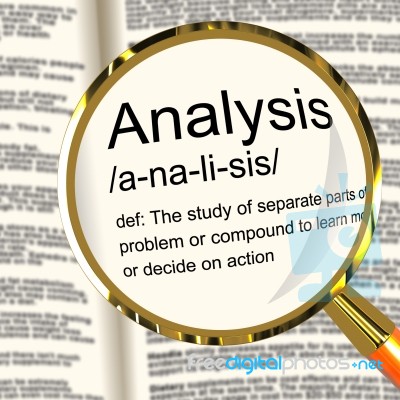 Analysis Definition Magnifier Stock Image