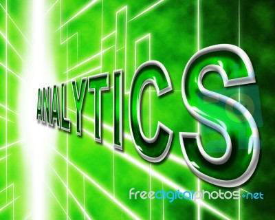 Analytics Web Shows Websites Measurement And Optimizing Stock Image
