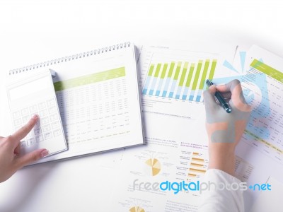Analyzing Business Data Stock Photo