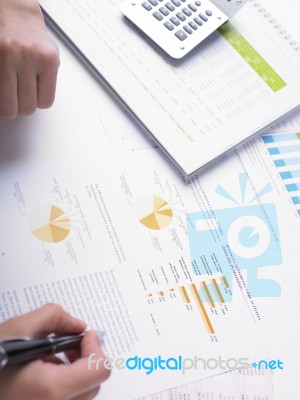 Analyzing Business Data Stock Photo