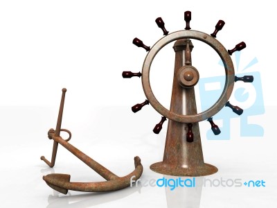 Anchor And Navigation Stock Image