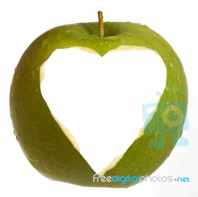 Apple For Heart Stock Photo