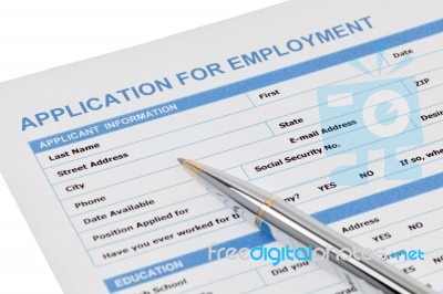 application for employment form stock photo royalty free image id
