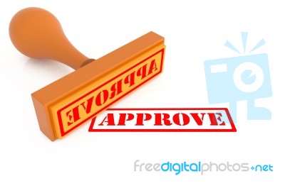 Approve Red Stamp Stock Image