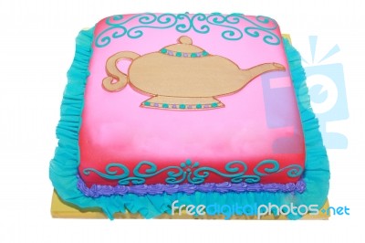 Arabic Theme Birthday Cake Stock Image