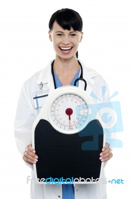 Are You Ready For A Weight Check ? Stock Photo