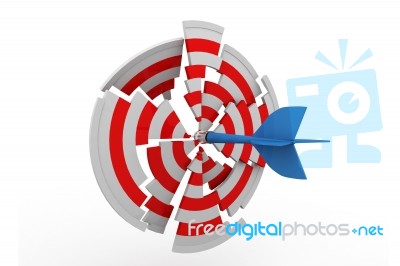 Arrow Crush The Target Stock Image