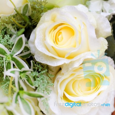 Artificial Rose Flowers Stock Photo