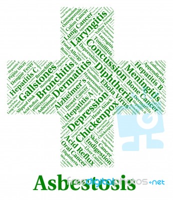 Asbestosis Illness Indicates Lung Cancer And Ailments Stock Image