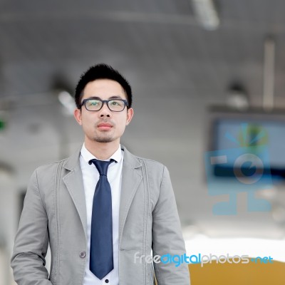 Asia Business Man Stock Photo