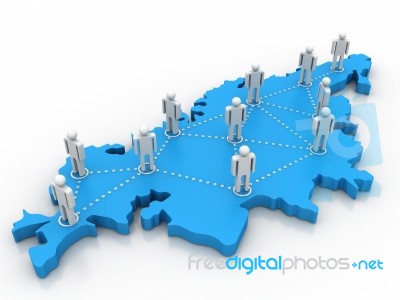 Asia Business Network Stock Image