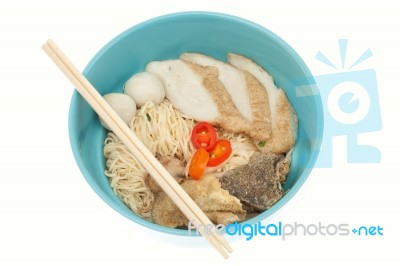 Asian Noodles Isolated Stock Photo