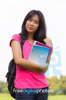 Asian Schoolgirl Stock Photo