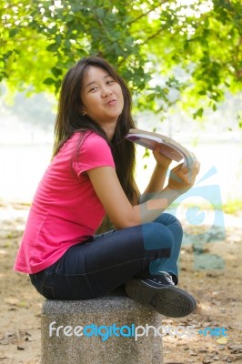 Asian Schoolgirl Stock Photo