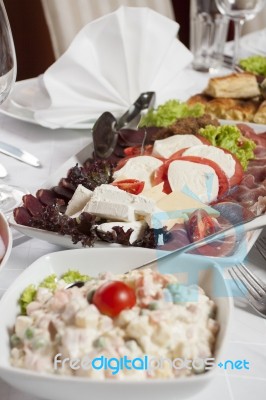 Assorted Appetizers Stock Photo