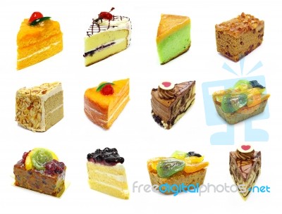 Assorted Slices Cake Stock Photo