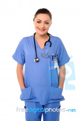 Attractive Young Lay Doctor Stock Photo