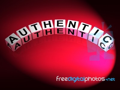 Authentic Dice Show Certified And Verified Authenticity Stock Image