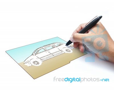 Automobile Sketching Design Stock Photo