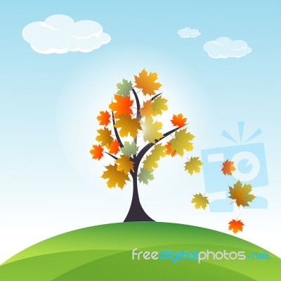 Autumn Card Stock Image