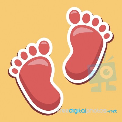 Baby Feet Indicates Infant Parenting And Newborns Stock Image
