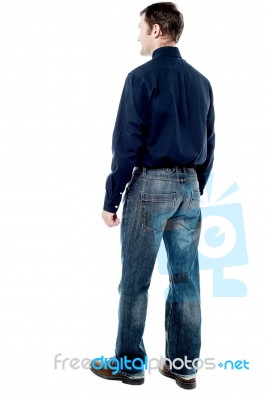 Back View Of Business Executive Stock Photo