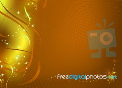 Background GOLD With Stars Stock Image