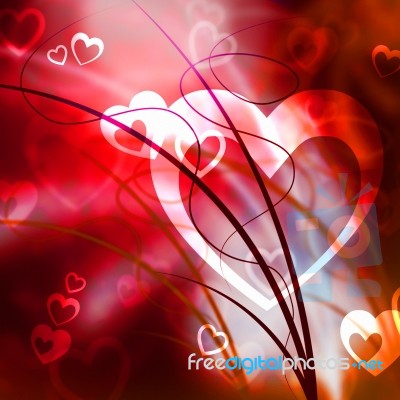 Background Heart Represents Valentine Day And Abstract Stock Image