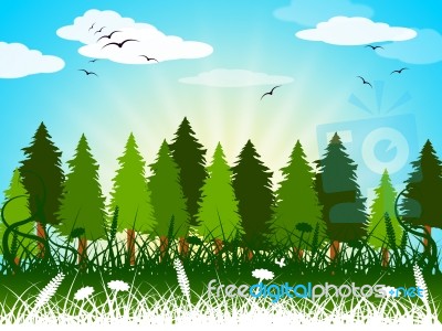 Background Landscape Shows Summer Time And Backgrounds Stock Image