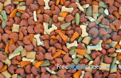 Background Of Dog Food Stock Photo