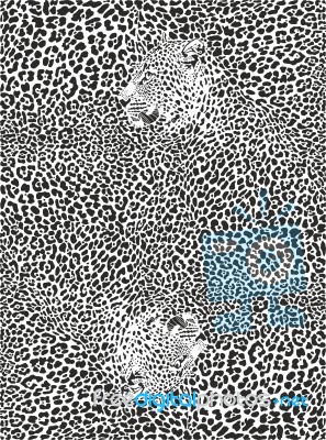 Background With Leopards Stock Image