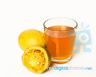 Bael Fruit Juice Stock Photo