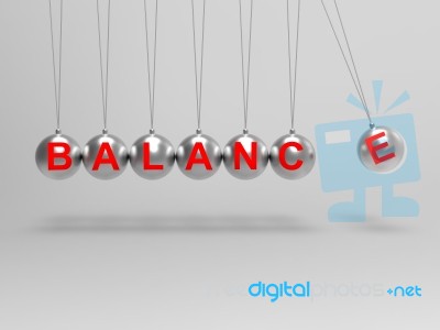 Balance Spheres Shows Balanced Life Stock Image