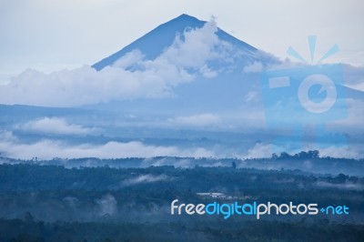 Bali Volcano Stock Photo