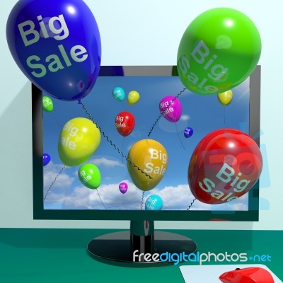 Balloons With Big Sale Word Stock Image