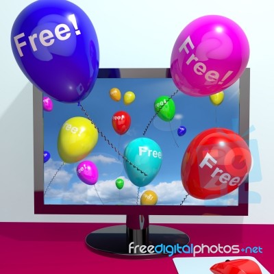 Balloons with free word Stock Image