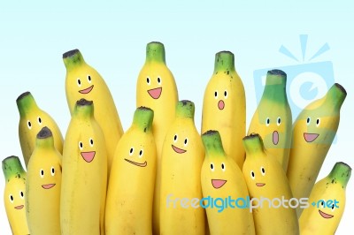 Banana Teamwork Stock Photo