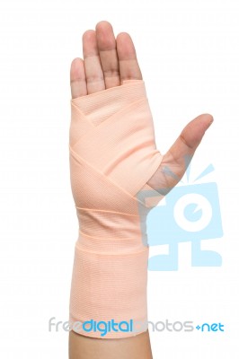 Bandage Hand Stock Photo