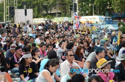 Bangkok - November 11, 2013 : The Protest Against The Amnesty Bi… Stock Photo