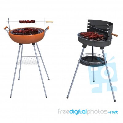 Barbecue Grill. Isolated Stock Image