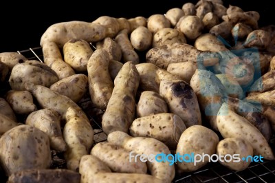 Barbecue Potatoes Stock Photo