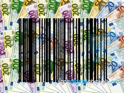 Barcode And Banknotes Stock Image