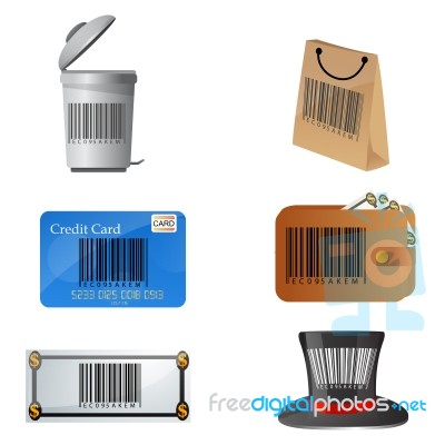 Barcode Icons Stock Image