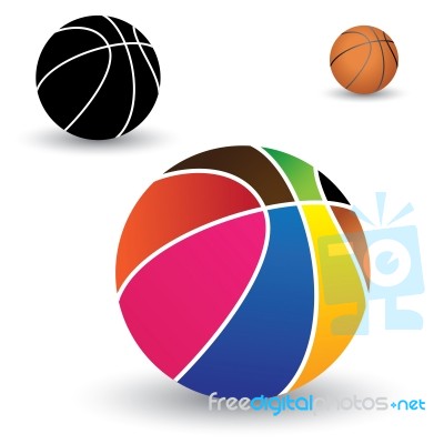 Basket Balls Stock Image