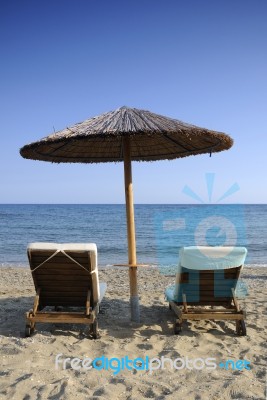 Beach Umbrella  Stock Photo