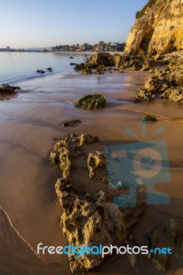 Beaches Near Ferragudo, Portugal Stock Photo