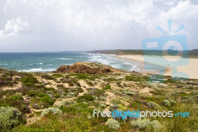 Beautiful Coastline Of Sagres Stock Photo