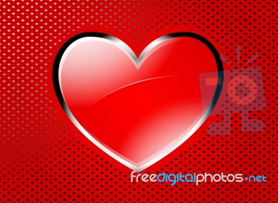 Beautiful Glossy Heart Stock Image
